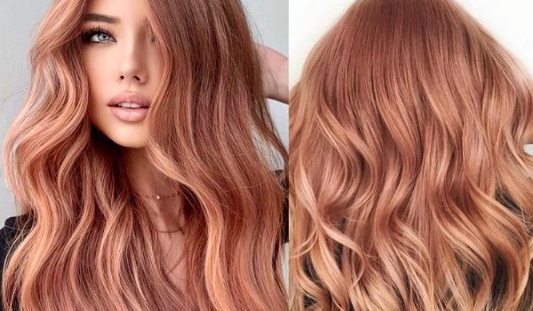 1. "Rose Gold" hair color - wide 7