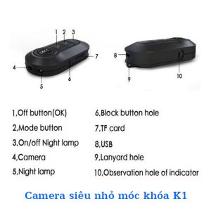 Camera siêu nhỏ móc khóa K1